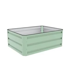 Metal Raised Garden Bed - Light Green 12 Metal Raised Garden Bed - Light Green -Orchard Lane Shop GB B cut