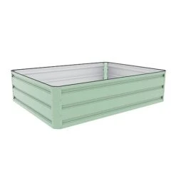 Metal Raised Garden Bed - Light Green 13 Metal Raised Garden Bed - Light Green -Orchard Lane Shop GB F cut