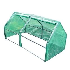 Spare Cover For Garden Grow Apex Cloche -Orchard Lane Shop Greem Polytunel 2 window open1